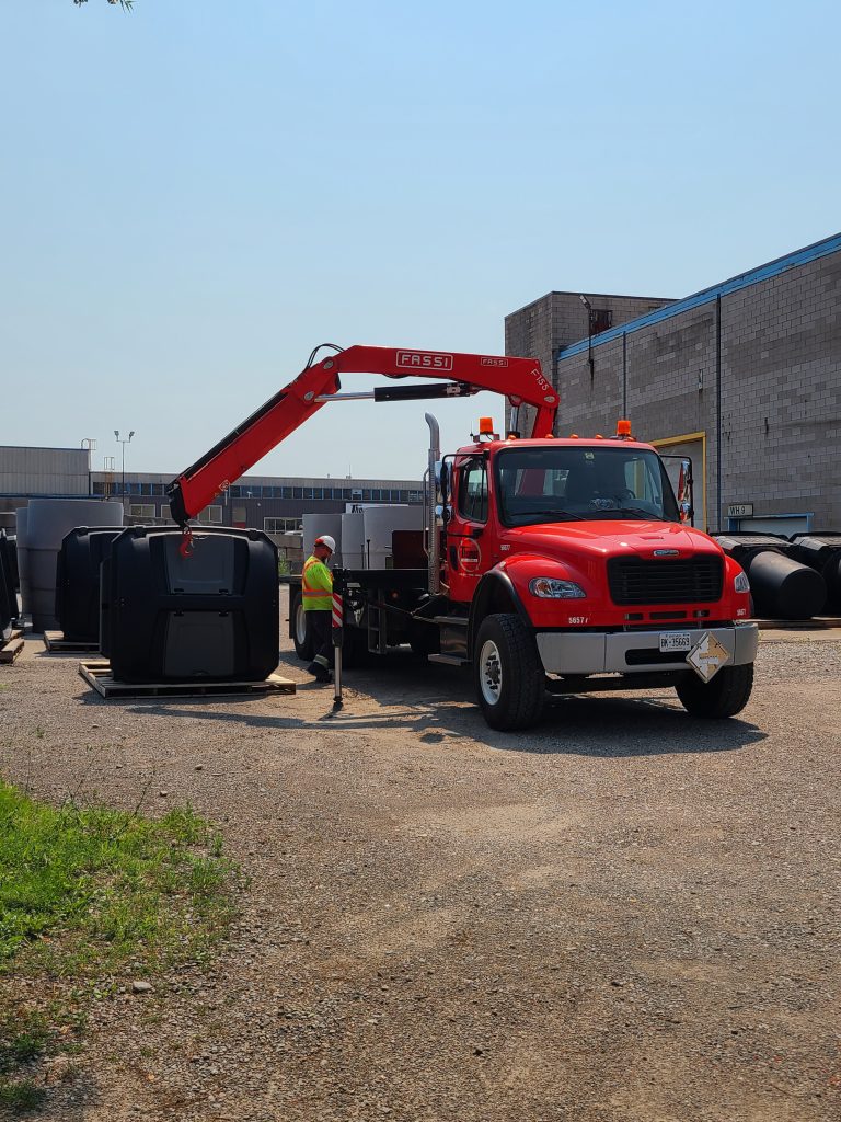 Commercial rental boom truck