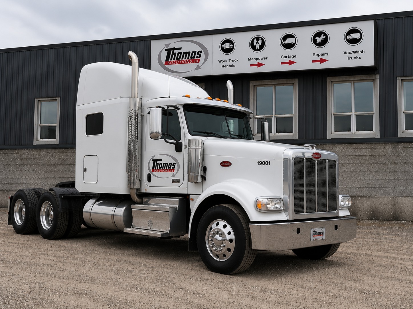 Commercial rental highway tractor